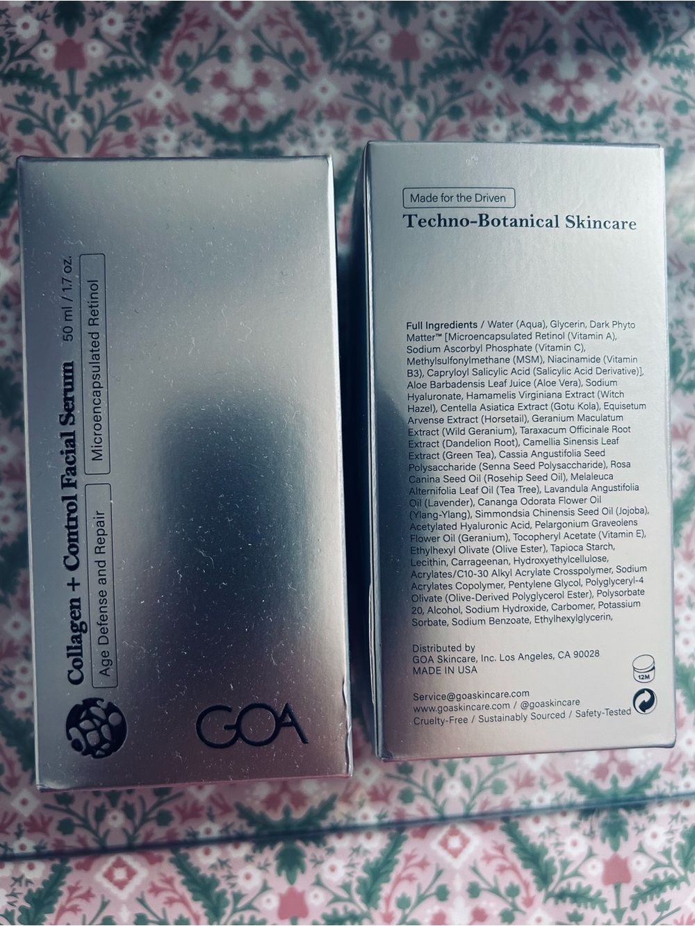 Set Of 2 GOA Collagen + Control Facial Serum Moisturizer — Silver Men’s Gel